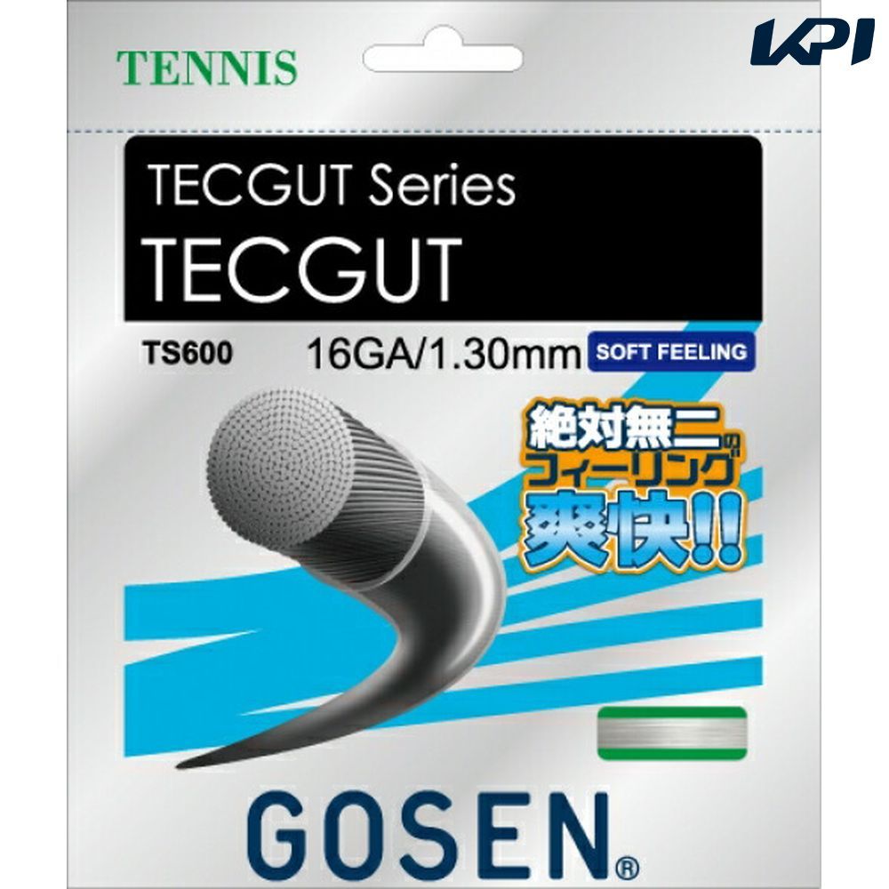 【10％OFFクーポン対象】「■5張セット」GOSEN（ゴーセン）「テックガット16」ts600硬式テニスストリング（ガット）