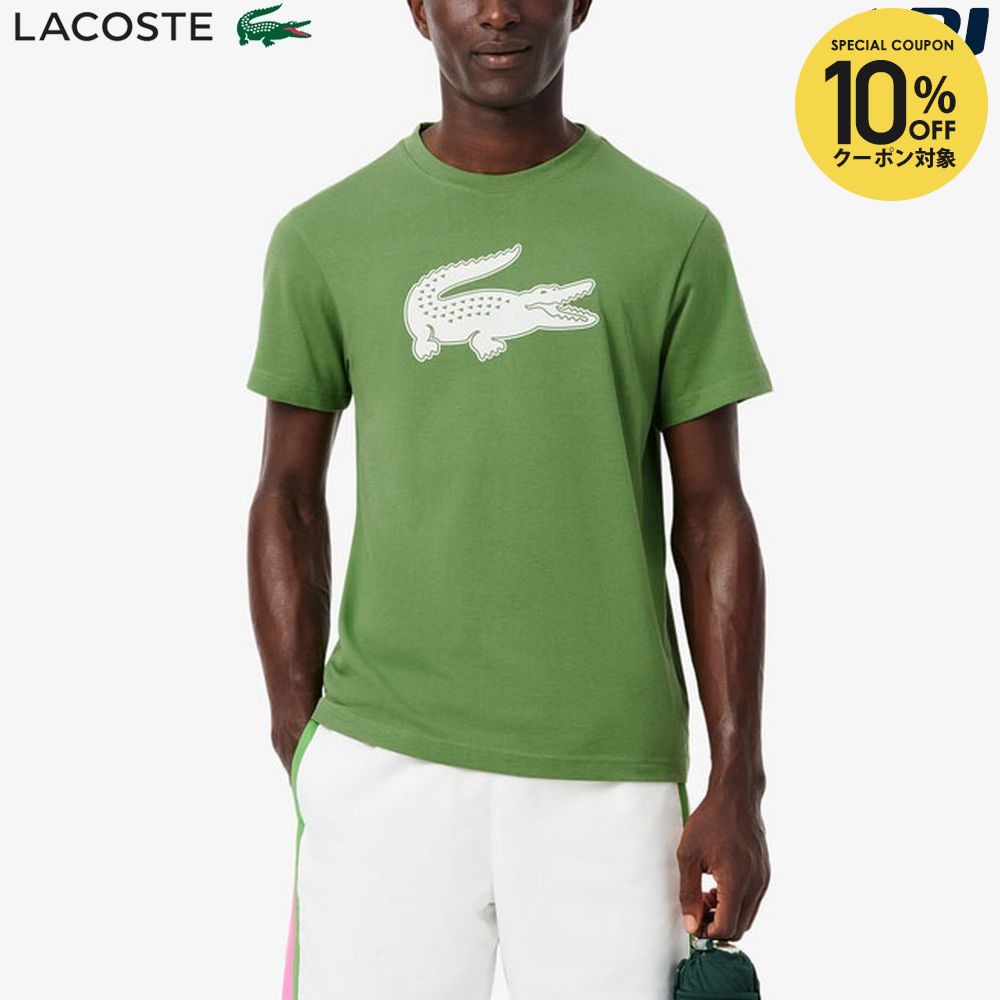 【10％OFFクーポン対象】ラコステ LACOSTE テニスウェア メンズ コットンブレンドウルトラドライロゴプリントTシャツ TH2042-99-11V 2026SS「タオルキャンペーン対象」『即日出荷』