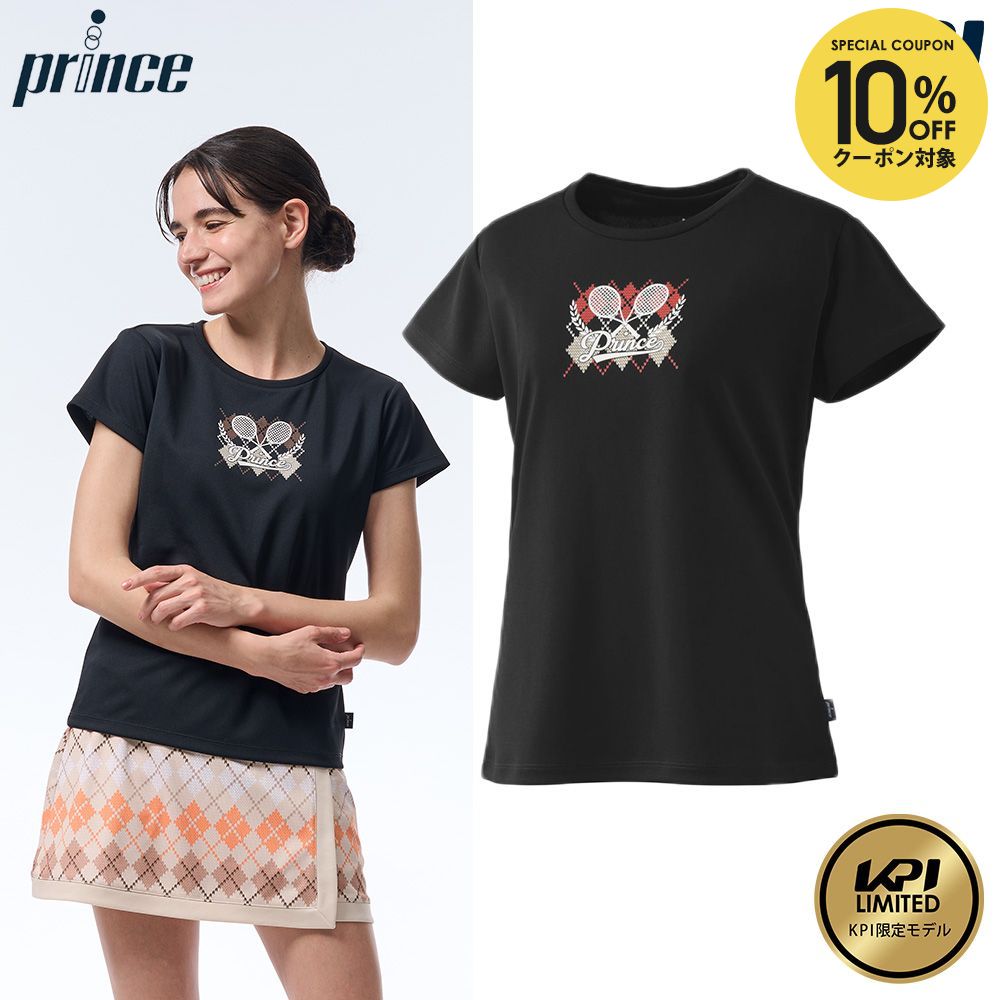 【10％OFFクーポン対象】『即日出荷』プリンス Prince テニスウェア レディース Tシャツ KPI限定コラボモデル WF5078K 2025FW
