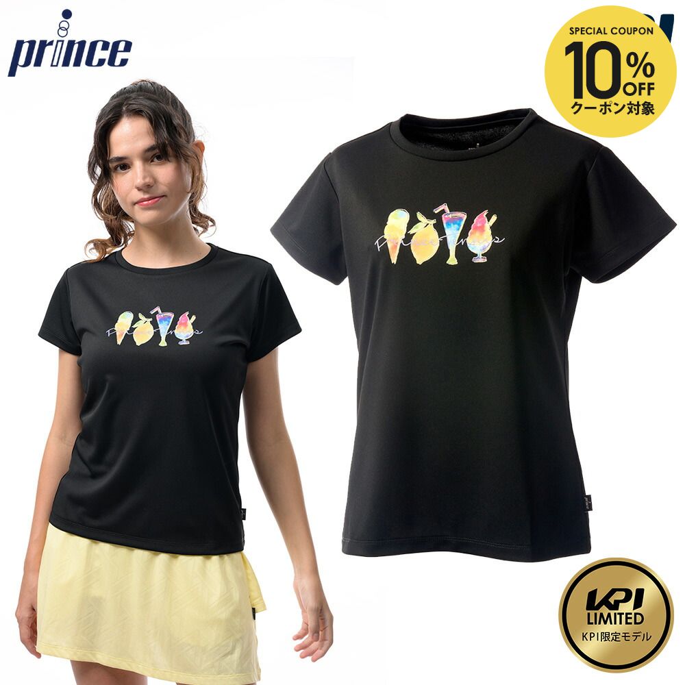 【10％OFFクーポン対象】プリンス Prince テニスウェア レディース Tシャツ KPI限定コラボモデル WS6078K 2026SS 4月下旬発売予定※予約
