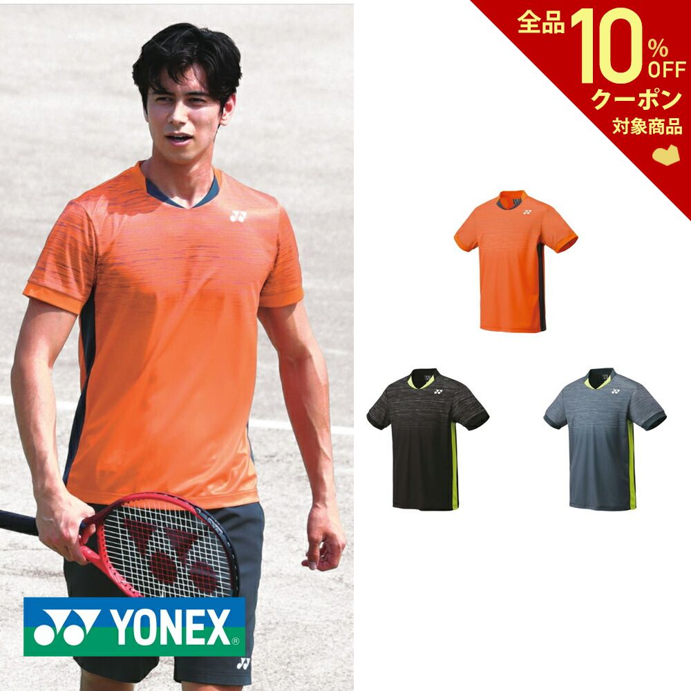 市場】【全品10％OFFクーポン▽〜5 8】ヨネックス YONEX テニスウェア ユニセックス ゲームシャツ（フィットスタイル） 10388  2021FW : KPI