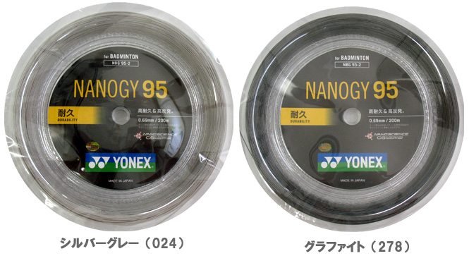 市場 YONEX ガット ナノジー95 024 ヨネックス バドミントンストリング NBG95-1