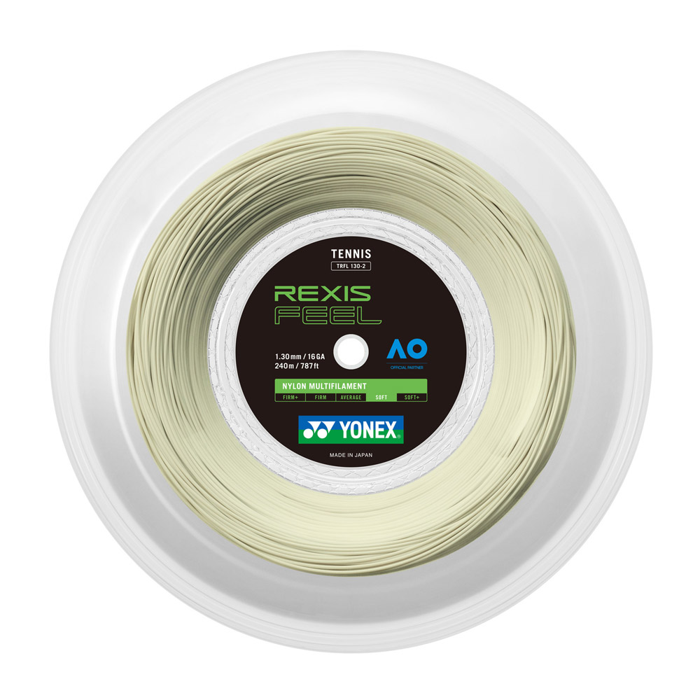 『即日出荷』ヨネックス YONEX テニスガット・ストリング レクシスフィール130(240mロール)REXIS FEEL TRFL130-2|KPI