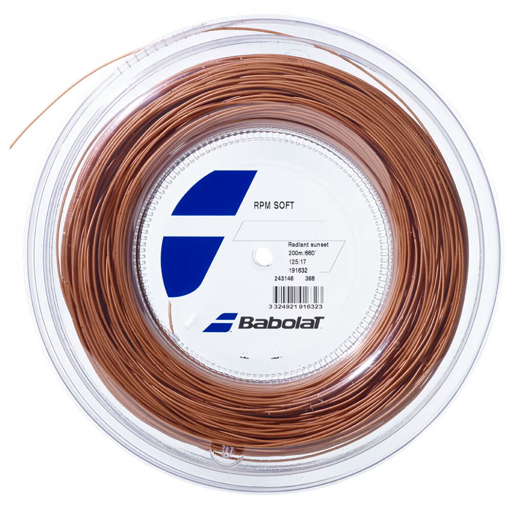 バボラ Babolat テニスガット・ストリング RPM SOFT RPMソフト 200mロール ロールガット 243146