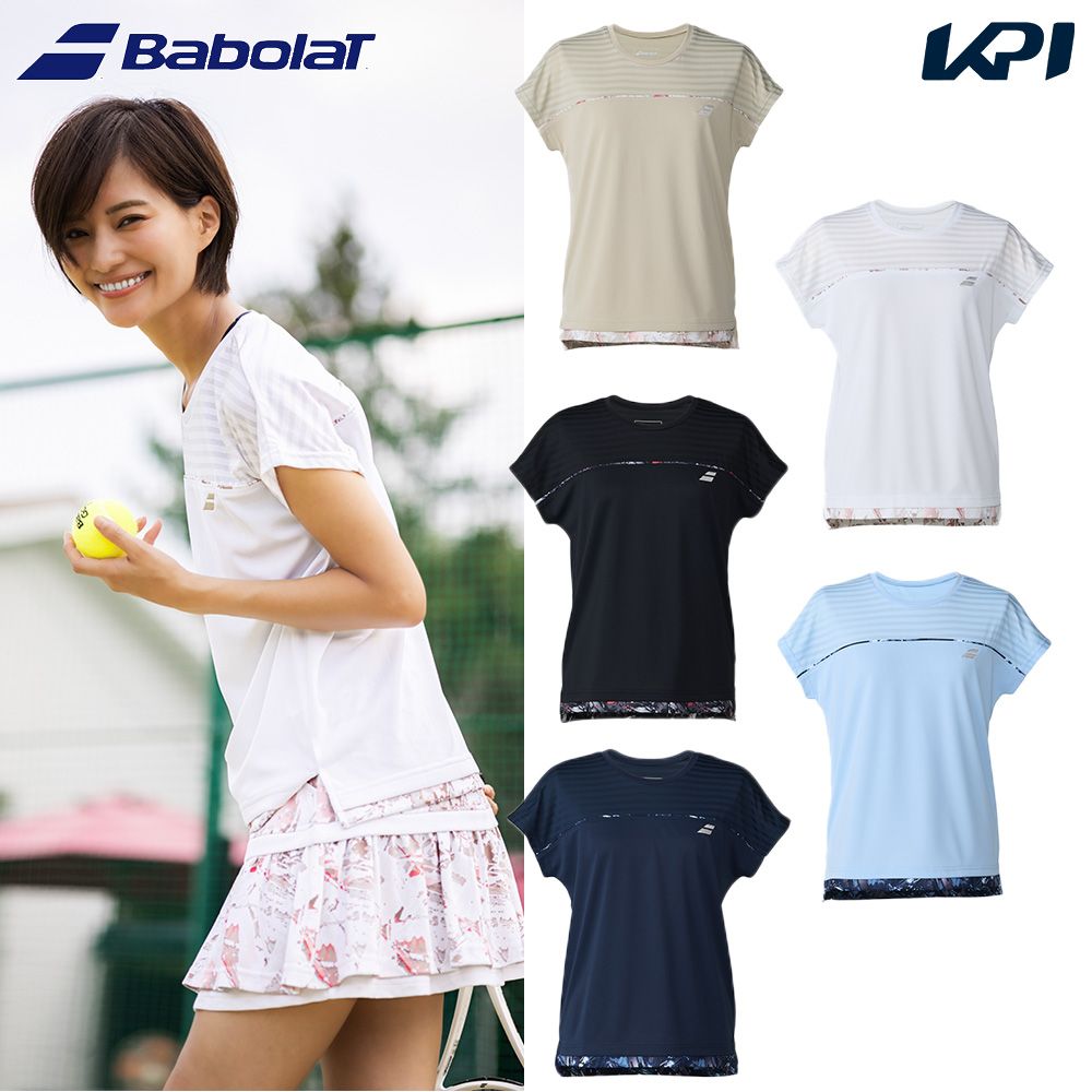 バボラ Babolat テニスウェア レディース CLUB SHORT SLEEVE SHIRT LOOSE FIT ショートスリーブシャツ ルーズフィット ゲームシャツ BWG6331C 2026SS