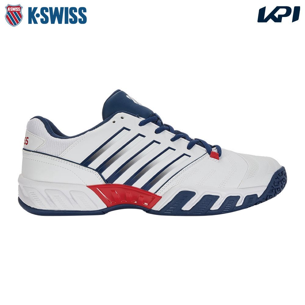『即日さし出し』K・SWISS ケイ・スイス連邦 庭球シューズ メンズ Bigshot Light ビッグショットライト 4 オムニ・クレーコート用 KS07010136WB 容れものイス K-SWISS