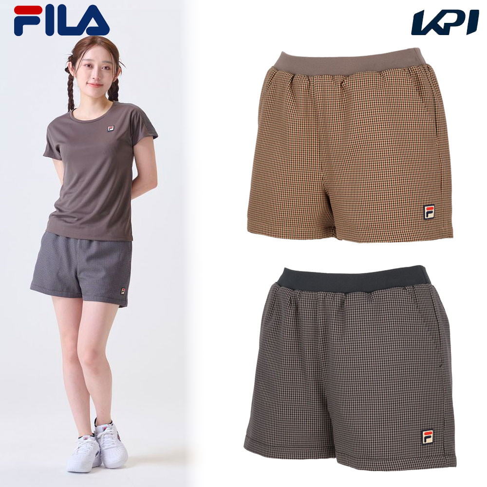FILA テニスウェア ショートパンツ VL2923 ベージュ 新 モデルスポーツ - FILA テニスウェア ショートパンツ VL2923