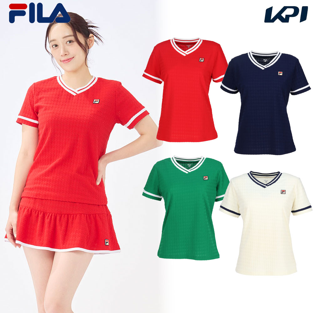フィラ　FILA テニスウェア　ゲームシャツ　プリーツスコート　セットアップ FILA フィラ レディース ゲームシャツ VL2697 ＆ スコート