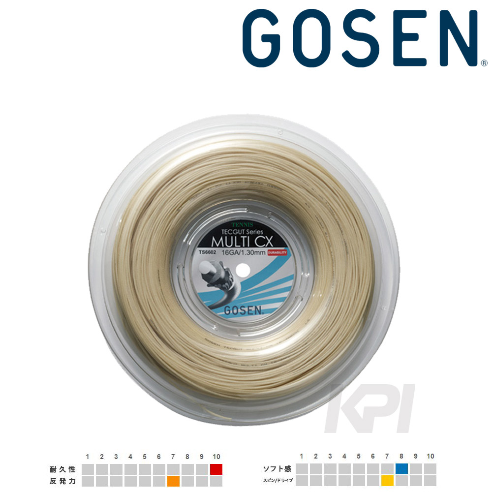 GOSEN（ゴーセン）「TECGUT MULTI CX 16(テックガット マルチCX 16) 240mロール TS6602」硬式テニスストリング（ガット）｜KPI24