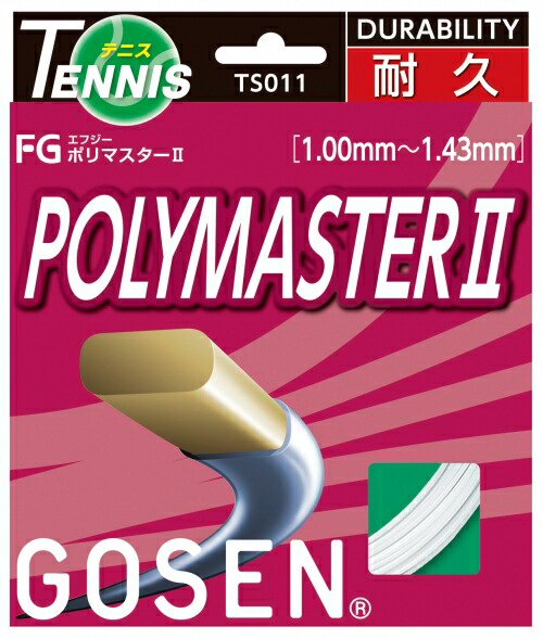 【100張り書き割り】GOSEN(ゴーセン)【エフジー ポリお師匠さん2(FG POLYMASTER II)(TS011)】 硬式撚り糸