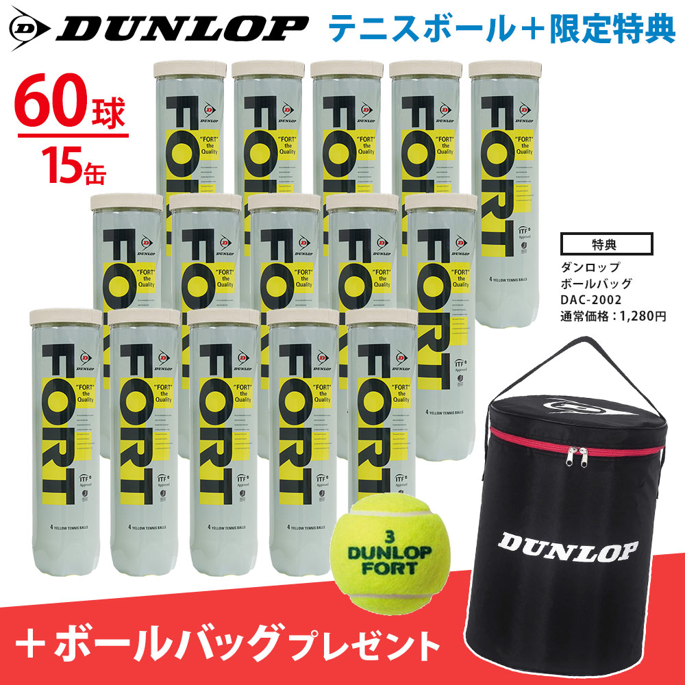 DUNLOP（ダンロップ）FORT（フォート）[4個入]1箱（15缶/60球）+どんぶり鉢御徒面子 DAC-2002 2点仕掛ける『即日積みだし』