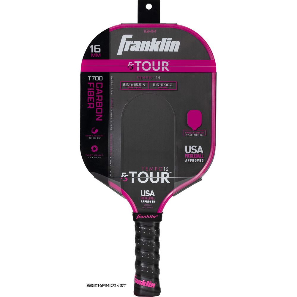 ピックルボールパドル  Franklin フランクリン FS TOUR TEMPO 14粍 PINK 52981C2