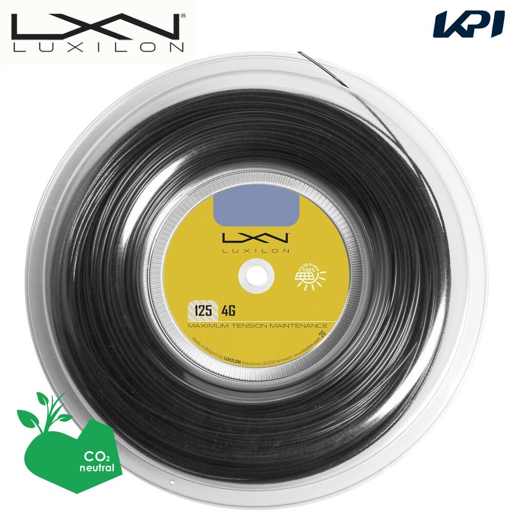【SDGsプロジェクト】ルキシロン LUXILON テニスガット・ストリング  4G BLACK 125  200mロール REEL BLACK 125 WR8308301125