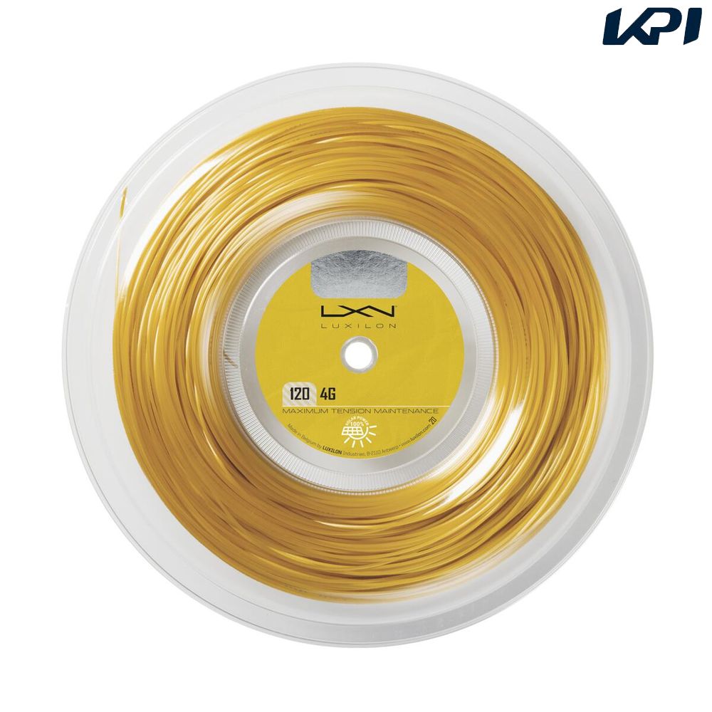 ルキシロン LUXILON 庭球ガット・縒り糸    LUXILON 4G 120 200M REEL GOLD 120 200m渦巻き WR8313301120