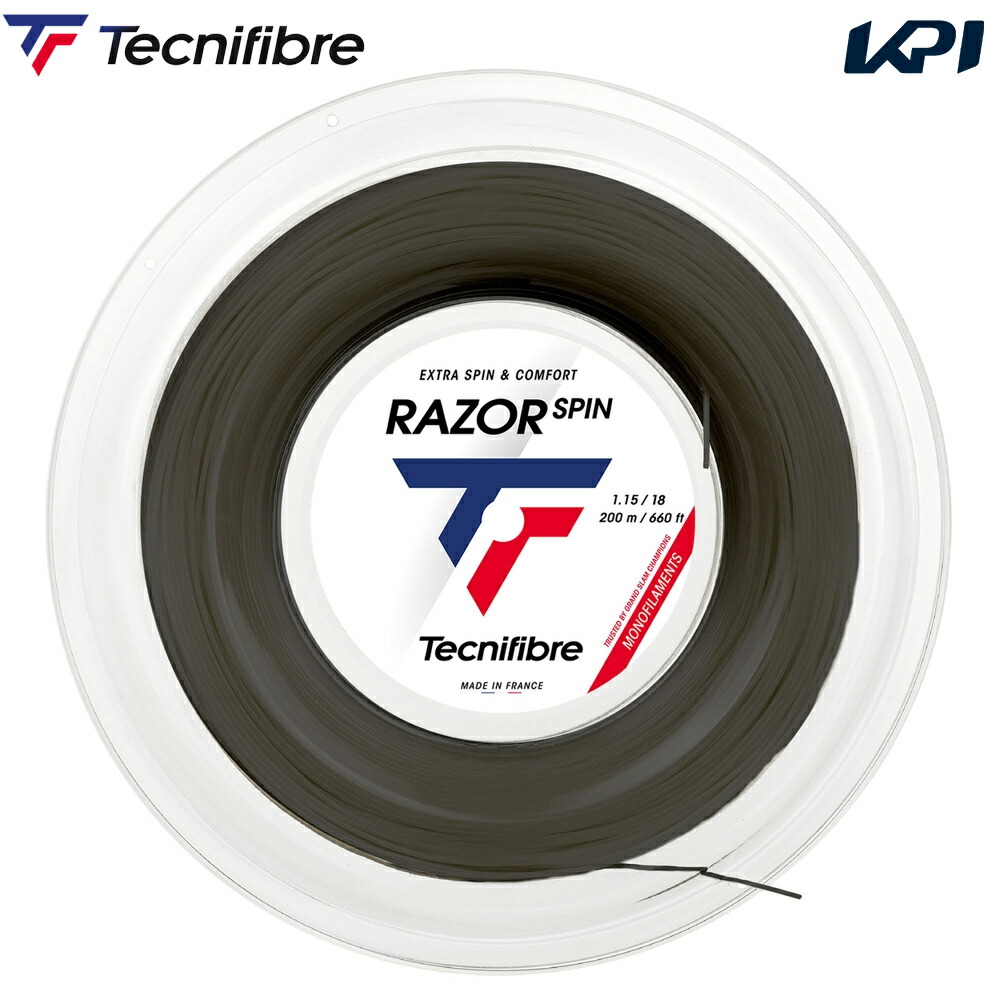テクニファイバー Tecnifibre テニスガット・ストリング RAZOR SPIN レーザースピン 200M ロール 04RRASPI|KPI24