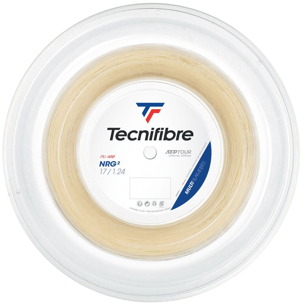 「最短当日出荷」テクニファイバー Tecnifibre テニスガット・ストリング  NRG2（エヌアールジースクエア） 1.24mm  200mロール TFR211  TFSR204