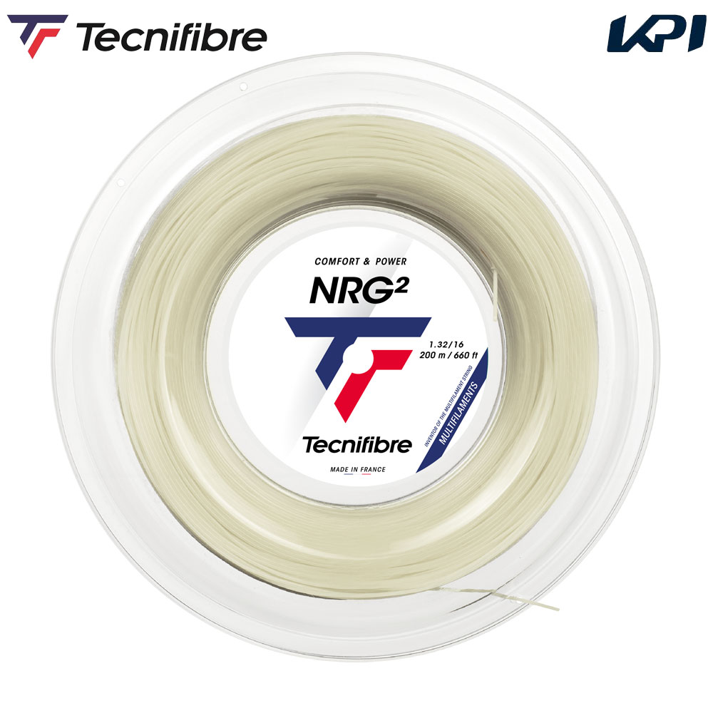「最短当日出荷」テクニファイバー Tecnifibre テニスガット・ストリング NRG2(エヌアールジースクエア) 1.32mm 200mロール TFR212 TFSR204 「レーザースピントライアル エントリー対象」|KPI24