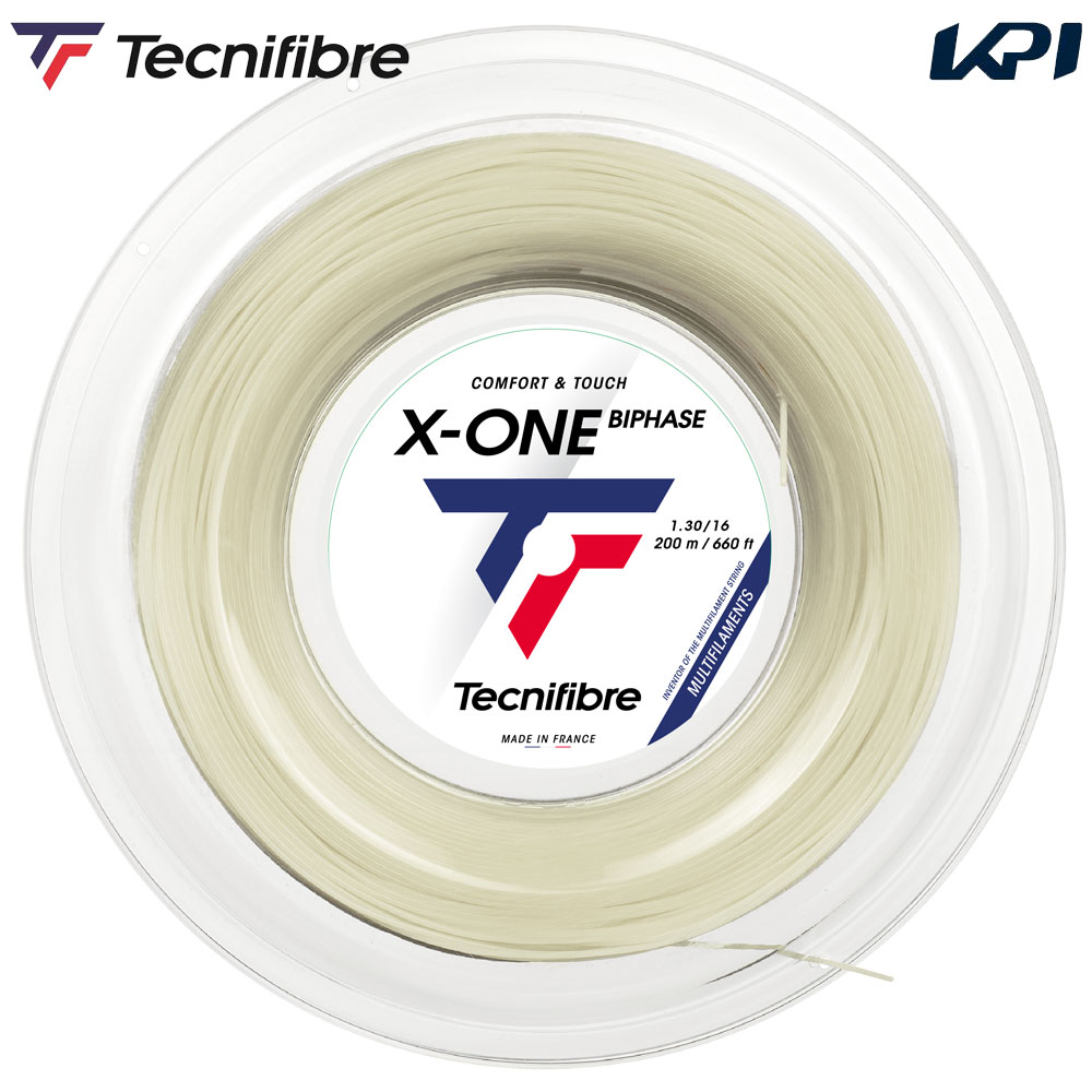 「最短当日出荷」テクニファイバー Tecnifibre テニスガット・ストリング X-ONE BIPHASE （エックスワンバイフェイズ） 1.30mm 200mロール TFR202 TFSR201 「レーザースピントライアル エントリー対象」｜KPI24