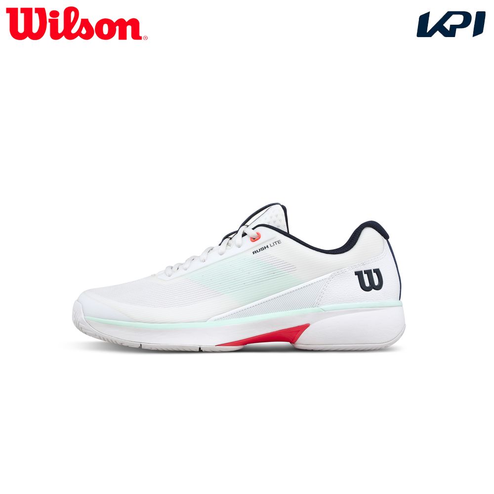 ウイルソン Wilson 庭球シューズ メンズ   RUSH LITE 5 Wh/Bay/Fiery 混雑時ともし火 5 オール厚地の外套用 WRS338580U