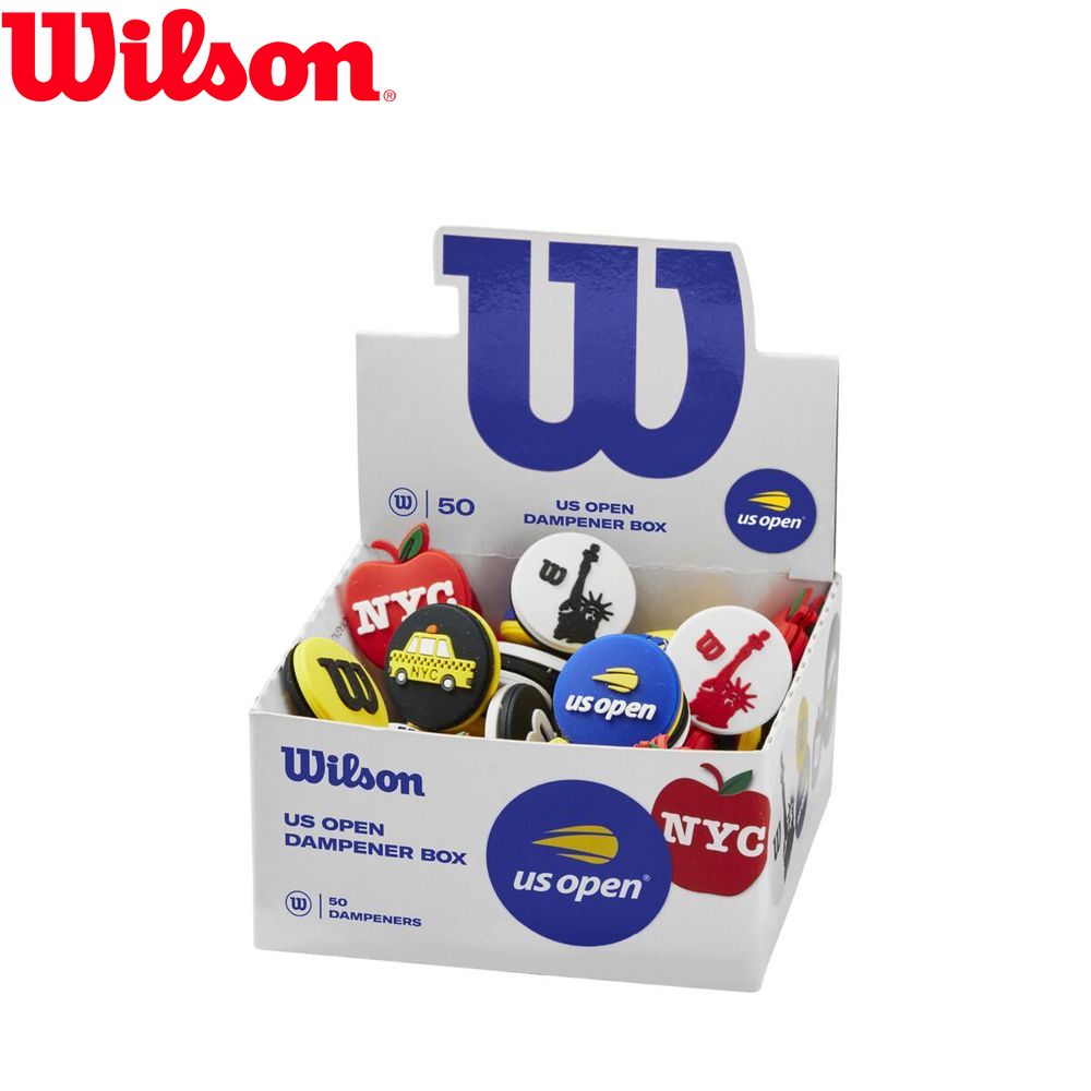 ウイルソン Wilson 庭球付属物  振りまわす打ちきり ダンプナー アソート50個入 US開けはなし US OPEN DAMPENER BOX WR8408201001
