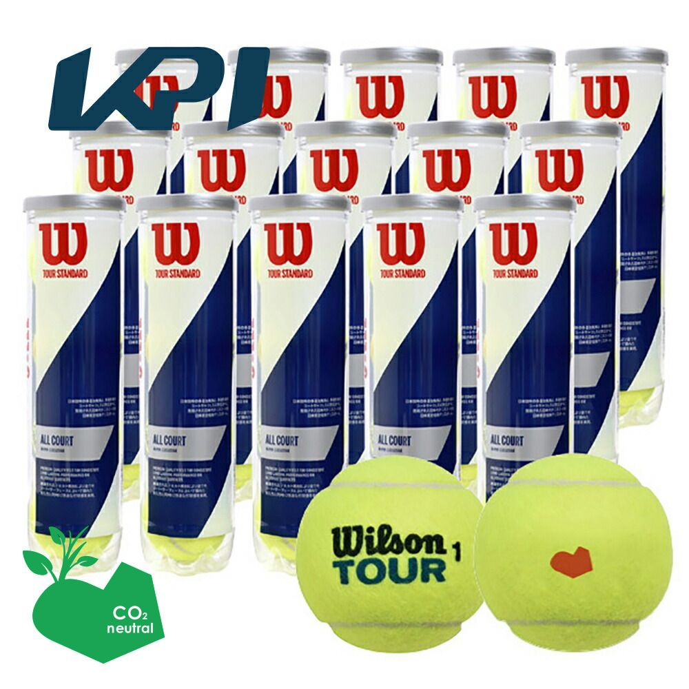 【SDGsプロジェクト】「KPIオリジナルモデル」Wilson ウイルソン TOUR STANDARD ツアー・スタンダード 1箱（15缶） WRT103800 テニスボール 【KPI限定】『即日出荷』