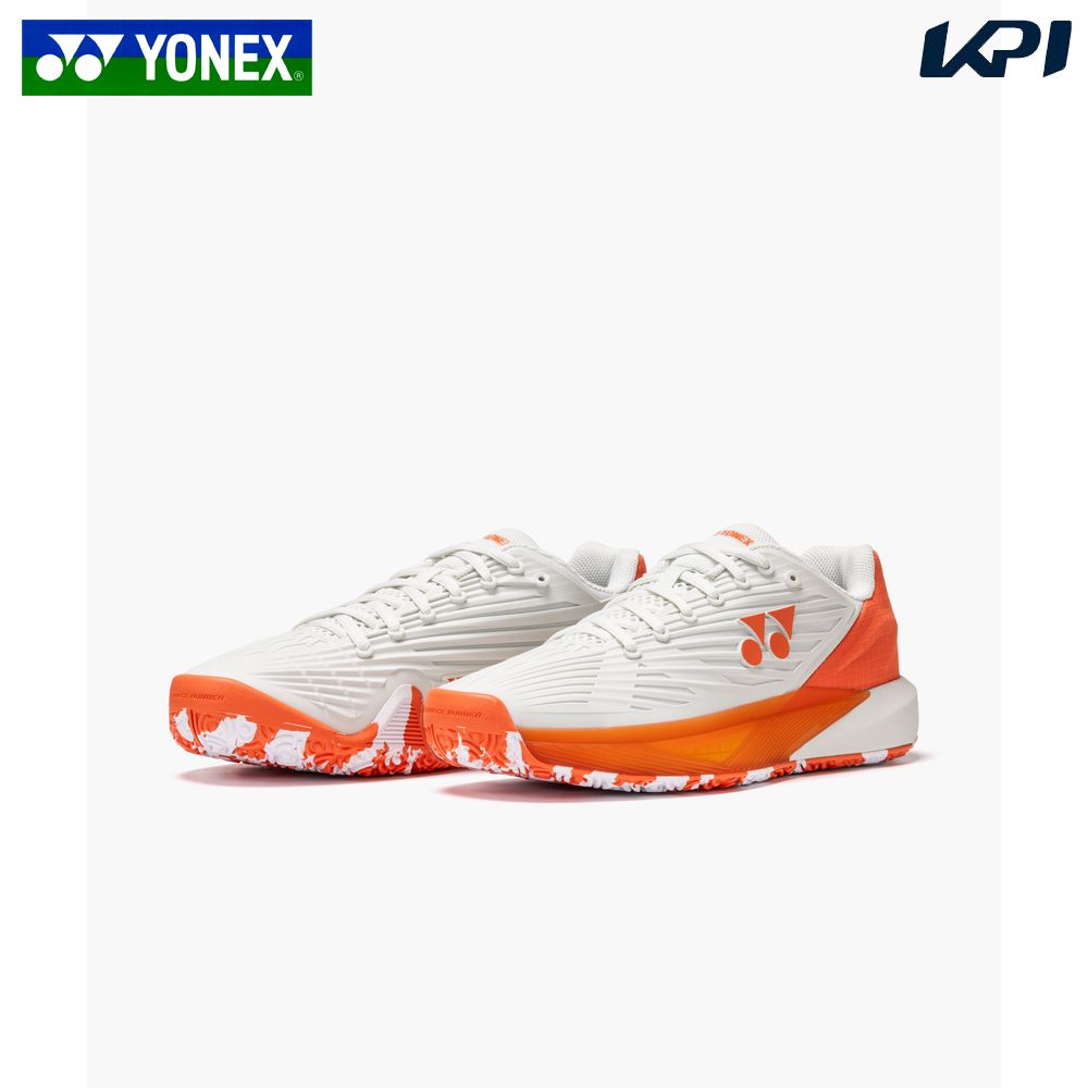 ヨネックス YONEX 庭球シューズ ユニ一発やる   パワークッションエクリプション5MGC しろがね色/オレンジ色 SHTE5MGC-368「エントリーでシューレースプレゼント」