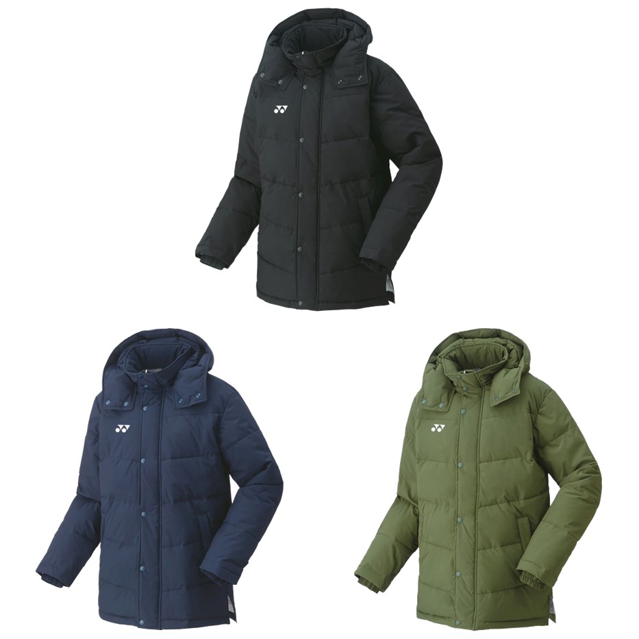 楽天市場】【送料無料】ヨネックス ユニハーフコート ブラック Yonex