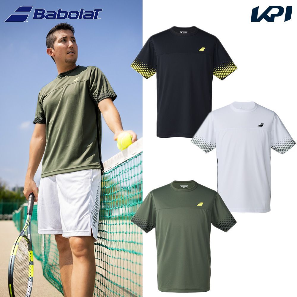 バボラ Babolat テニスウェア ユニセックス PLAY SHORT SLEEVE SHIRT ショートスリーブシャツ BUP6504 2026SS