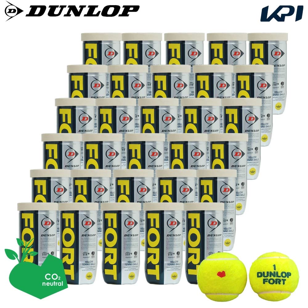 【SDGs事業計画】「KPI一風変わった模範例」「新包み」DUNLOP（ダンロップ）「FORT（フォート）[2個入]1箱（30缶/60球）」庭球どんぶり鉢 【KPI押さえる】『即日積みだし』