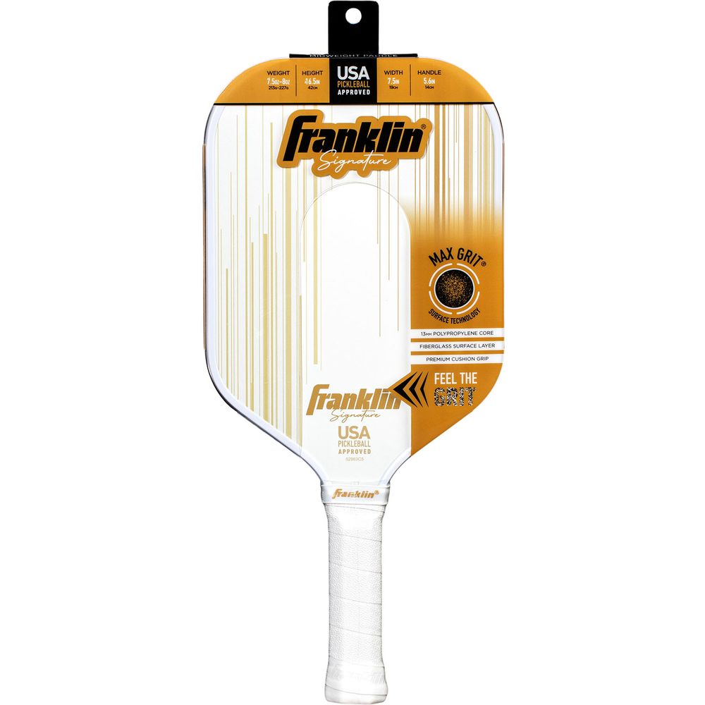 ピックルボールパドル  Franklin フランクリン Franklin Signature Pro Series-13粍 White/Gold 52983C5