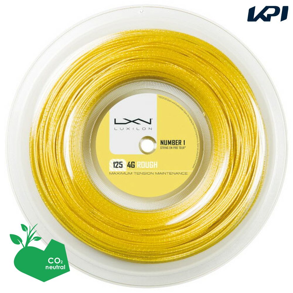 【SDGsプロジェクト】LUXILON(ルキシロン)「LUXILON 4G ROUGH 125 (4Gラフ) 200mロール WRZ990144」硬式テニスストリング（ガット）