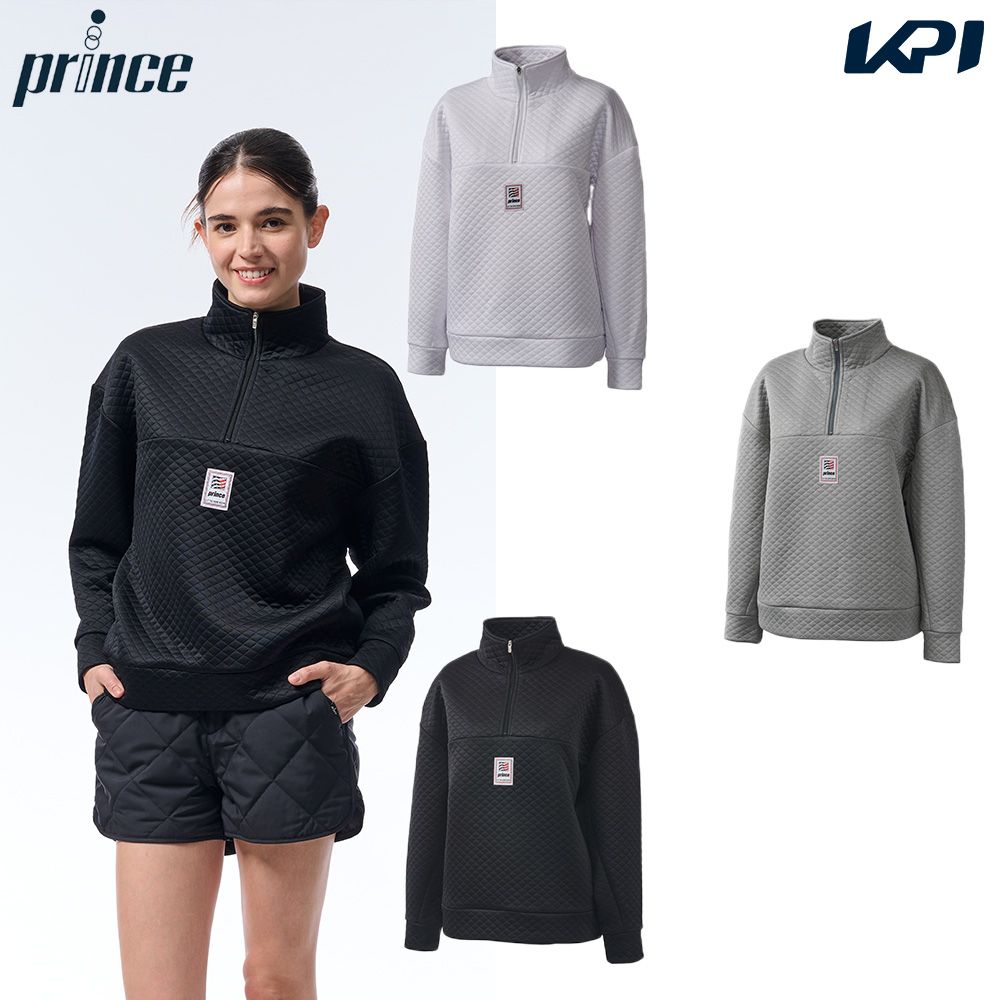 大公 Prince 庭球お召しもの レディース   ハーフジップ 膨れジャかばい立て アウター WF5510 2025FW テニス-レディースウェア