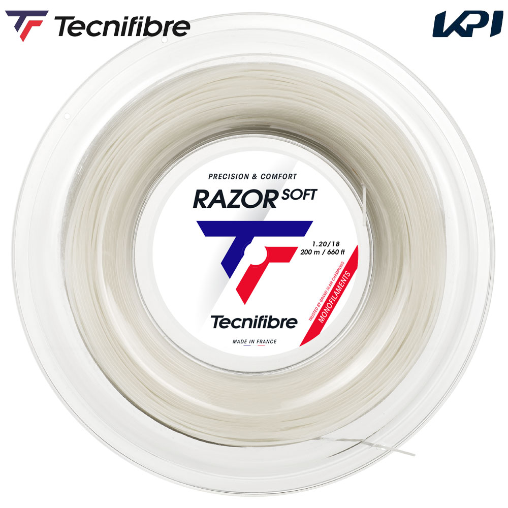 テクニファイバー Tecnifibre テニスガット・ストリング 200Mロール RAZOR SOFT 1.20 WHITE レーザーソフト ホワイト 04RRAS120W|ウェルネスをサポートするWellMe