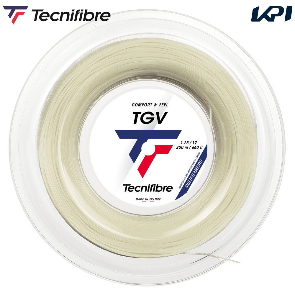 テクニファイバー Tecnifibre 庭球ガット・より糸  TGV （ティージーブイ） 1.25粍  200m一巻き TFR205 TFSR200