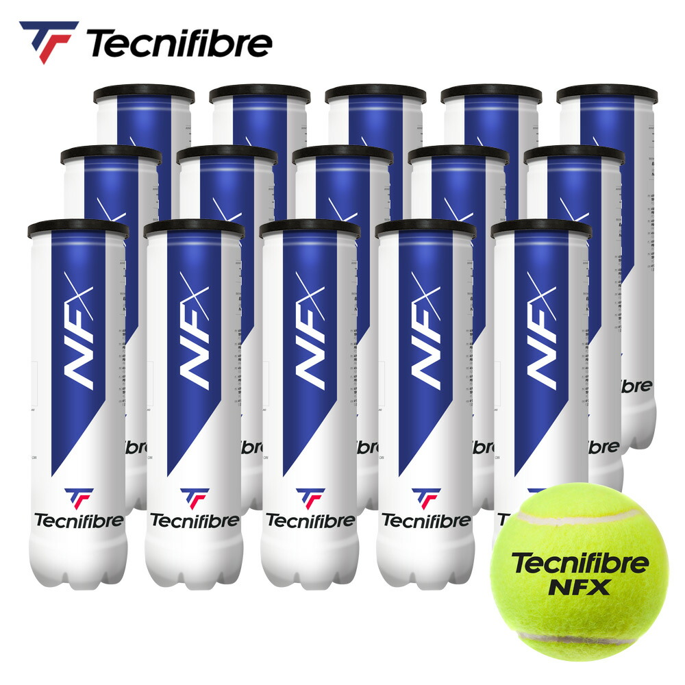 『即日積みだし』テクニファイバー Tecnifibre 庭球どんぶり鉢  NFX（エヌエフエックス）4個入 1箱（15缶/60球） TBA4NF1