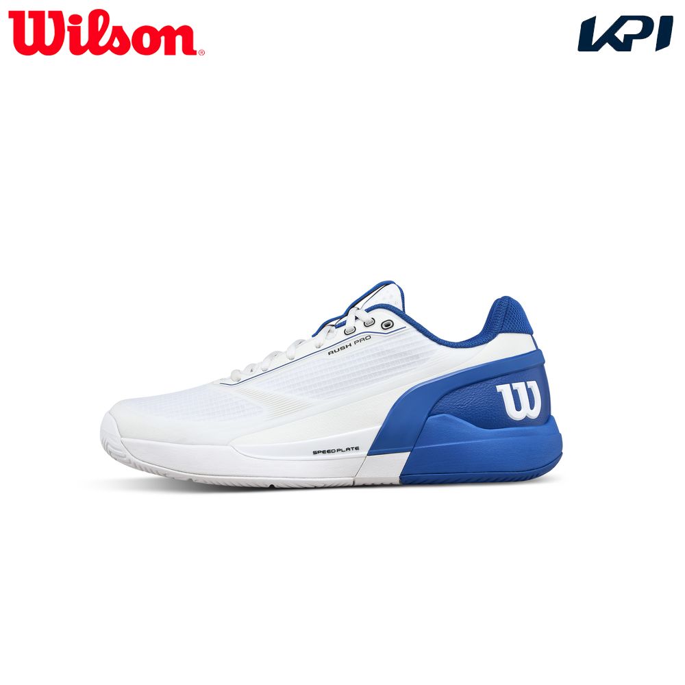 ウイルソン Wilson 庭球シューズ メンズ   RUSH PRO 5 Wh/D V Blue/Sa 混雑時労働者階級 5 オール厚地の外套用 WRS338520U