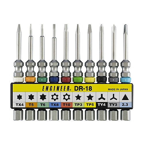 エンジニア 特殊用ビットセット DR-18 【4989833012182】