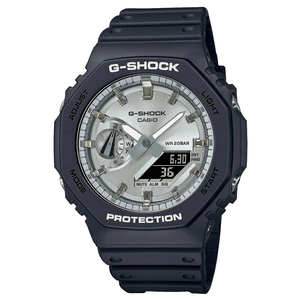 カシオCASIO G-SHOCK Gぼうぜん自失 ジーショック Newデジタル アナログ二人組  カーボンコアガード社会システム GA-2100SB-1AJF