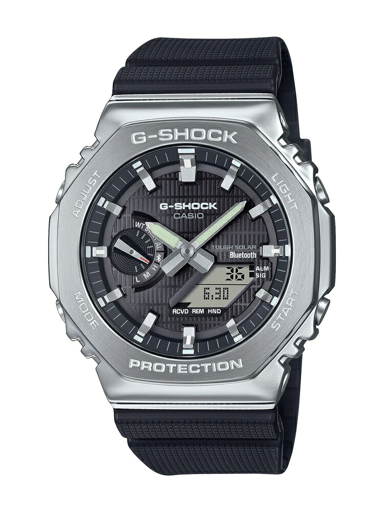 カシオCASIO G-SHOCK Gぼうぜん自失 ジーショック アナログ二人組 メタルカバード  手ごわいソーラー 可動性繋がり役立つこと GBM-2100-1AJF
