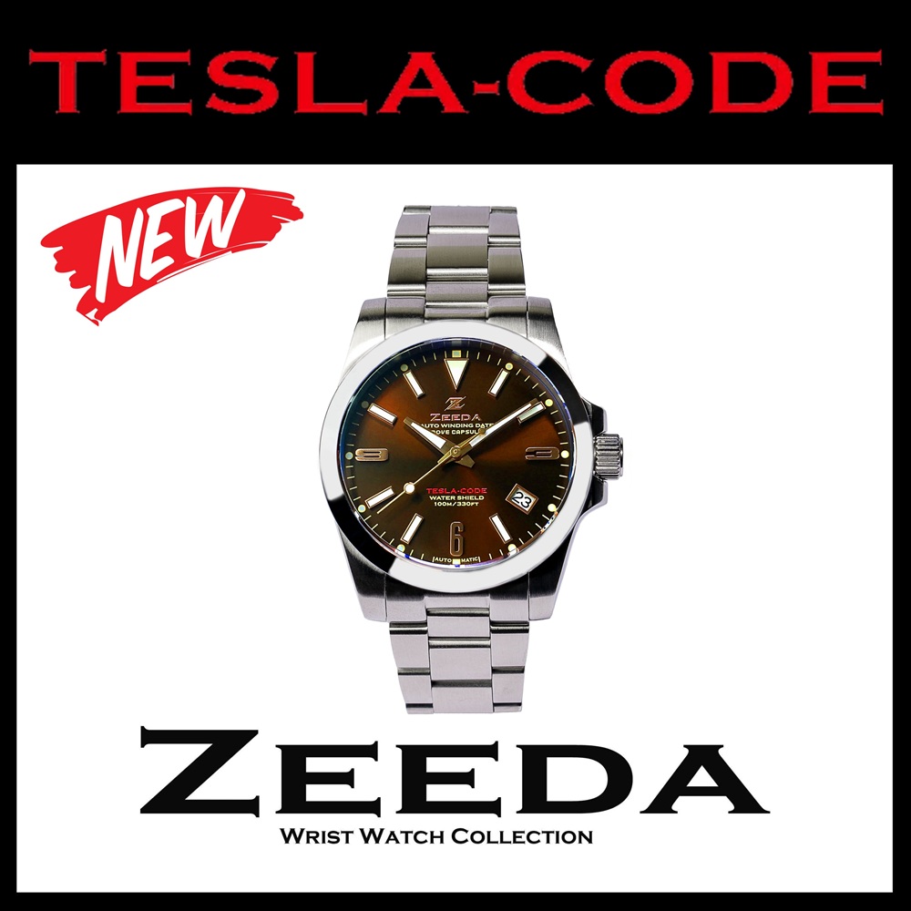ZEEDA 腕時計 TESLA-CODE BRN CHOCOLATE BROWN　ブラウン【正規品】