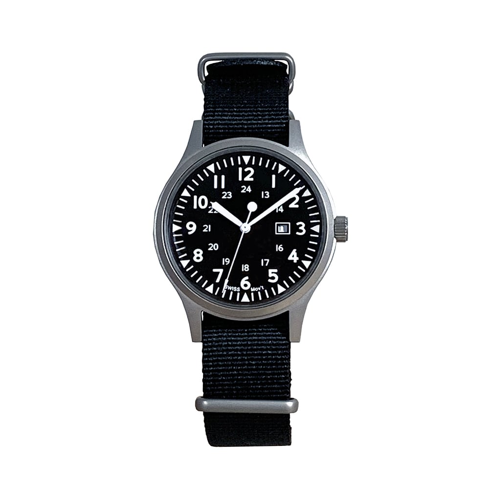 NAVAL N.W.C ナバル military watchUS Force Type MIL.-01A BK 黒いこと【定め事品】