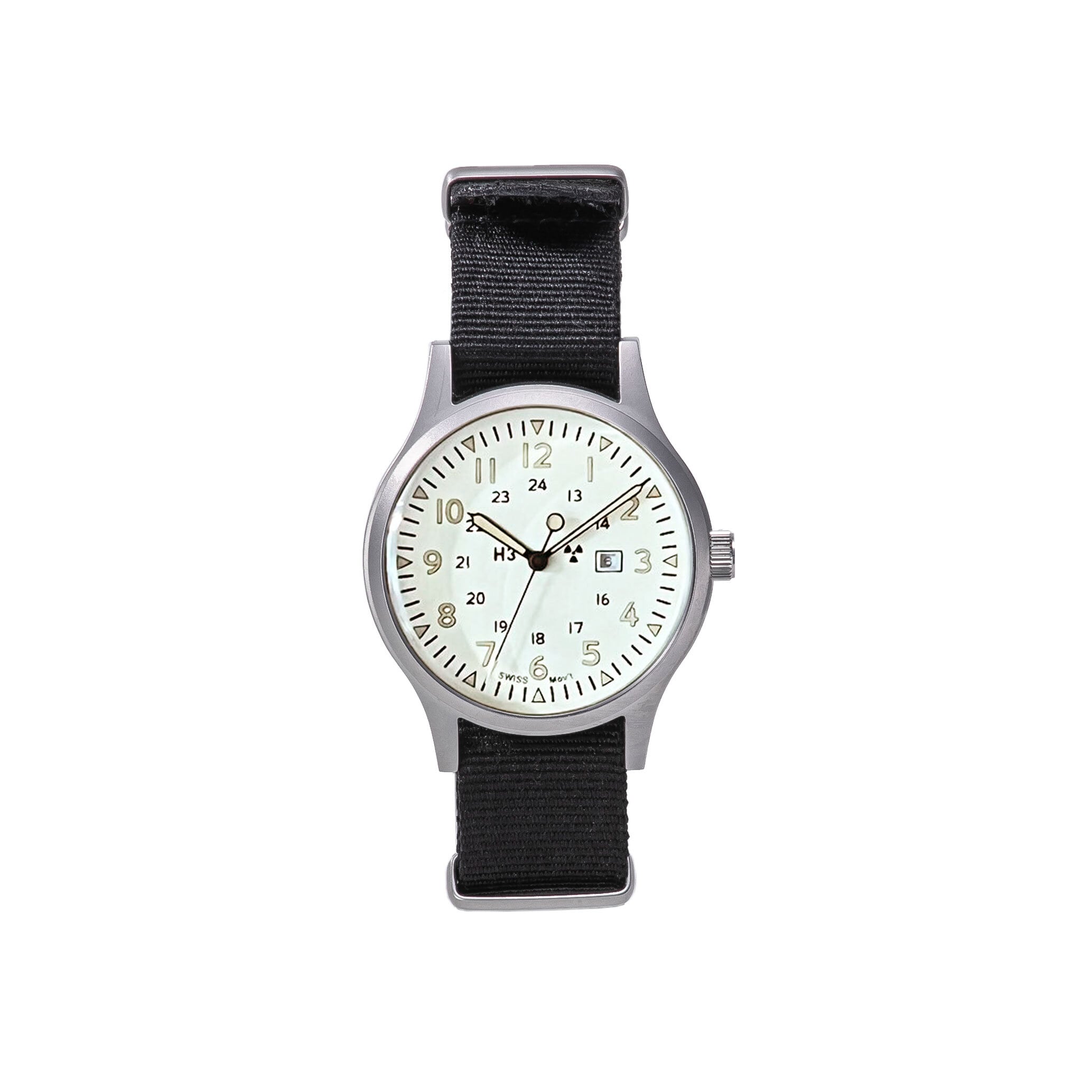 NAVAL N.W.C ナバル military watchUS Force Type MIL.-01C BK 黒いこと【定め事品】