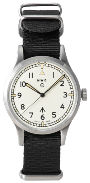 NAVAL N.W.C ナバル  MILITARY WATCH Automatic British ROYAL Army \"W10\"" TYPE Mil.-06 SV/WH【置き目品】"