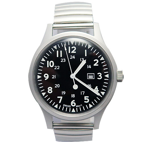 NAVAL N.W.C.ナバル military watchUS Force Type MIL.-01A BK 黒いこと フレックスダンス楽隊【定め事品】