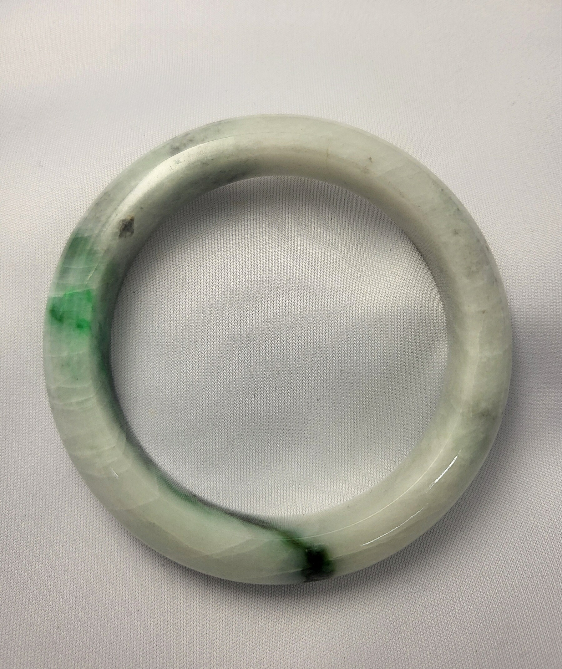 翡翠 （ひすい）バングル 14mm 　天然石 パワーストーン ブレスレット　ミャンマー産 〈12〉 8,712円