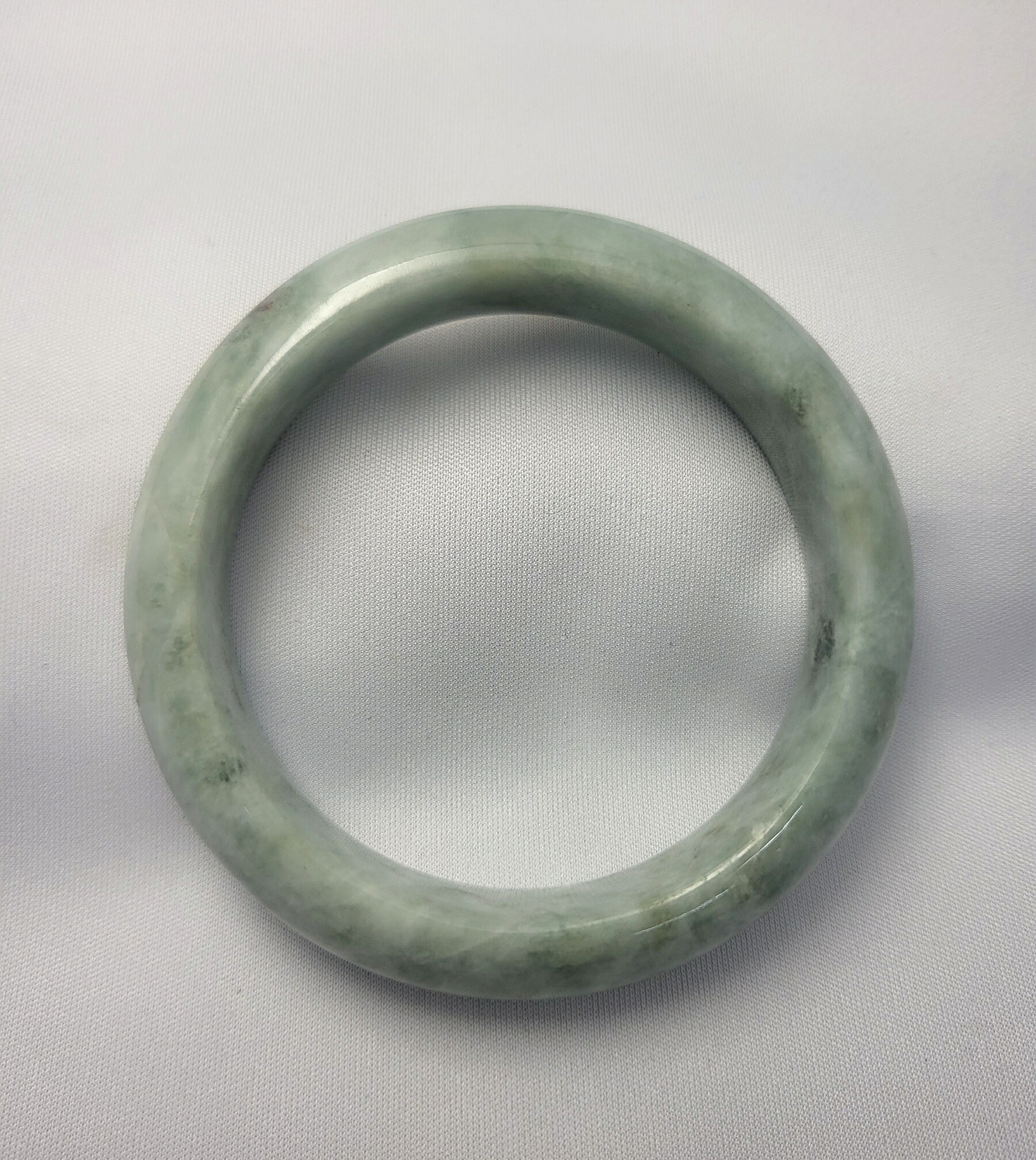 翡翠 （ひすい）バングル 16mm 　天然石 パワーストーン ブレスレット　ミャンマー産 〈15〉