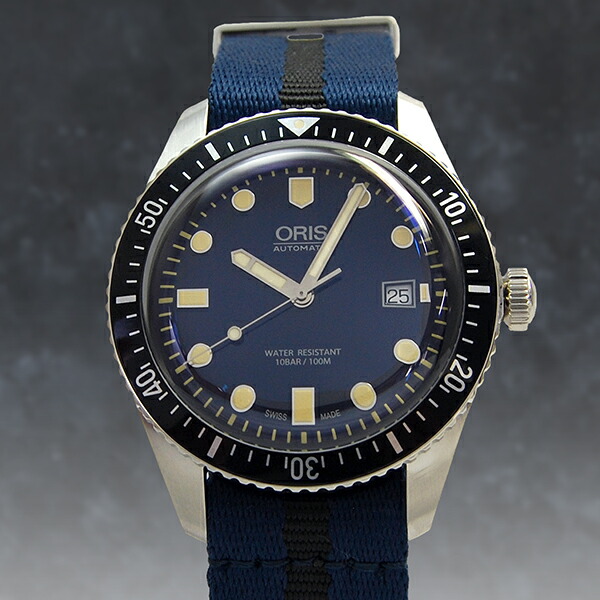kr 2004 oris and divers 65 42 mm satin strap 733 7720 4055d bl