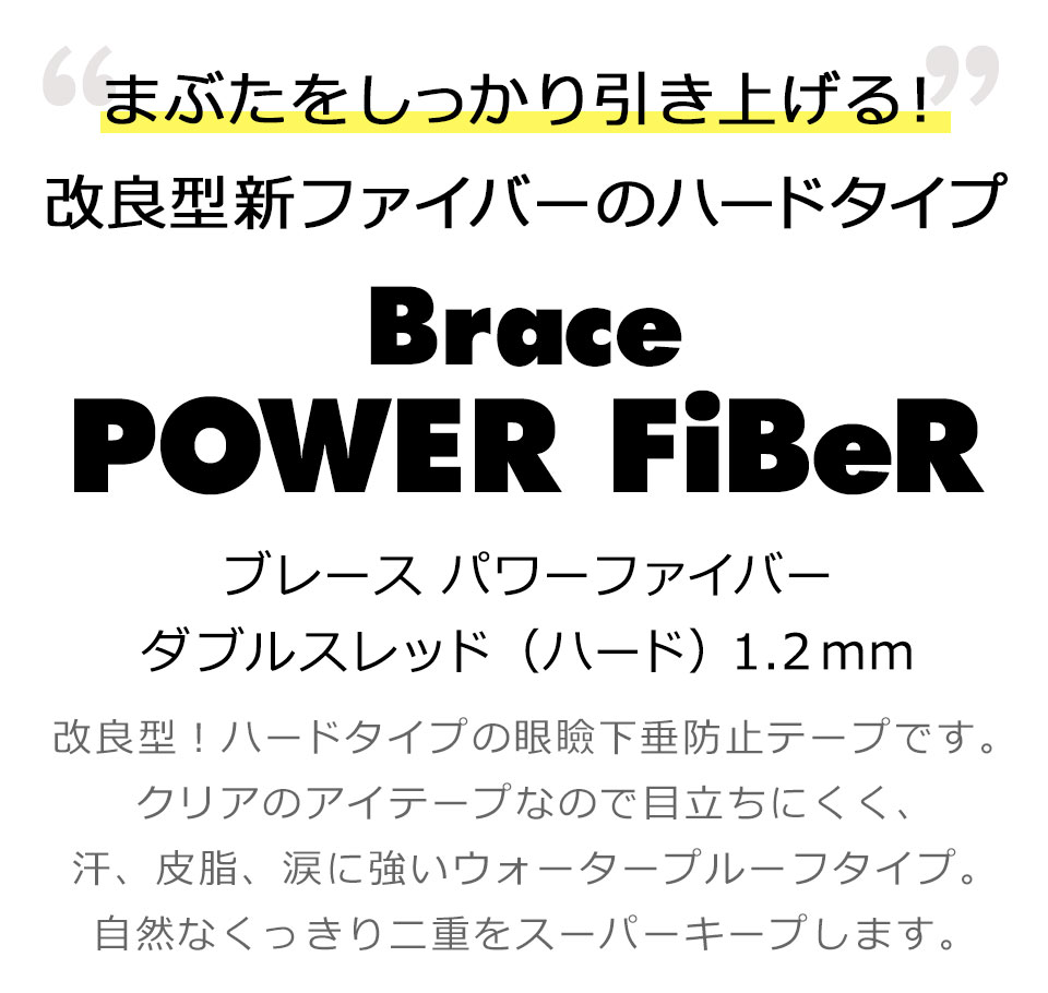宅急便 防止 送料無料 アイテープ 二重テープ 改良型新ファイバーのハードタイプです 二重ファイバー パワーファイバー 送料無料 クリアー クセ付け ふたえ 二重まぶたテープ ブレース ダブルスレッド ハードタイプ 1 2mm 60本入り 10個セット ウォーター