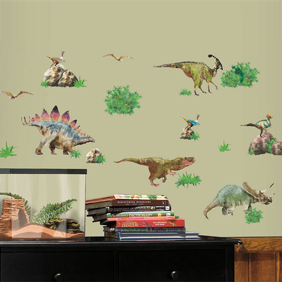 楽天市場 ウォールステッカー リアル 恐竜 ザウルス 古代の生き物 ジェニュインダイナソー ルームメイツ Roommates 半透明 かっこいいシール のり付き 壁紙シール キッチン リビング 子供部屋 保育園 幼稚園 Genuine Dinosaur ケイ ララ 楽天市場店