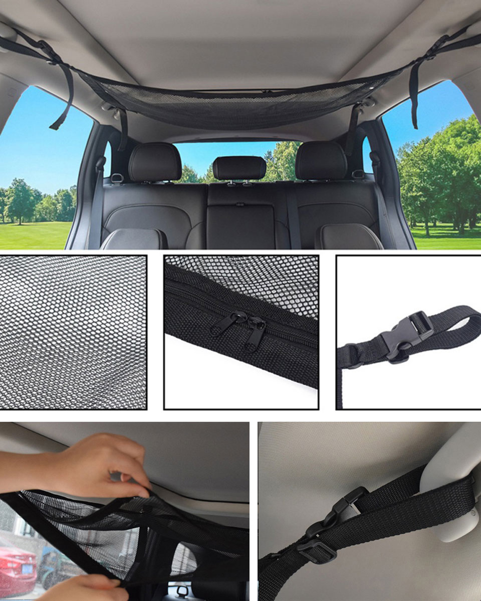 メール便送料無料 ヘッドスペースネット カー用品 ネット 車中泊 汎用 収納 天井 ルーフネット 車 オーバーヘッドネット 便利グッズ マルチネット